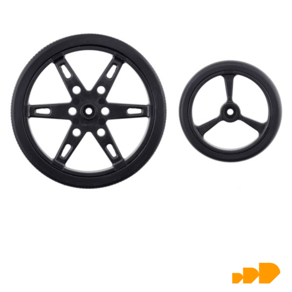 Rueda Pololu para engranajes de microservo (21T, 4.8mm) - 40×7mm, blanco, paquete de 2 #4909 - Imagen 4