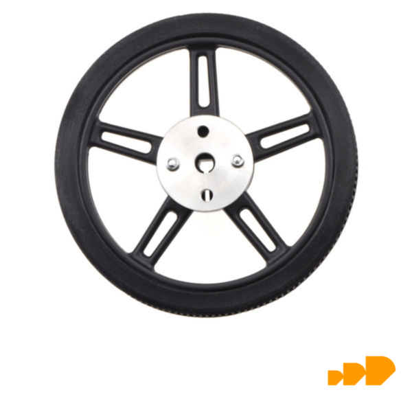 Par de ruedas Pololu 60×8mm - Negro #1420 - Imagen 4