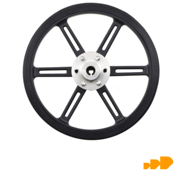 Par de ruedas Pololu 90×10mm - Negro #1435 - Imagen 4