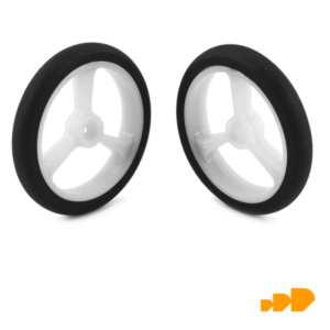 Rueda Pololu para engranajes de microservo (21T, 4.8mm) – 40×7mm, blanco, paquete de 2 #4909