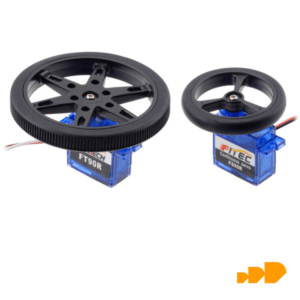 Rueda Pololu para engranajes de microservo (21T, 4.8mm) – 40×7mm, blanco, paquete de 2 #4909