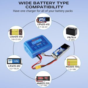 Cargador de batería de equilibrio B6AC, B6 AC 80W