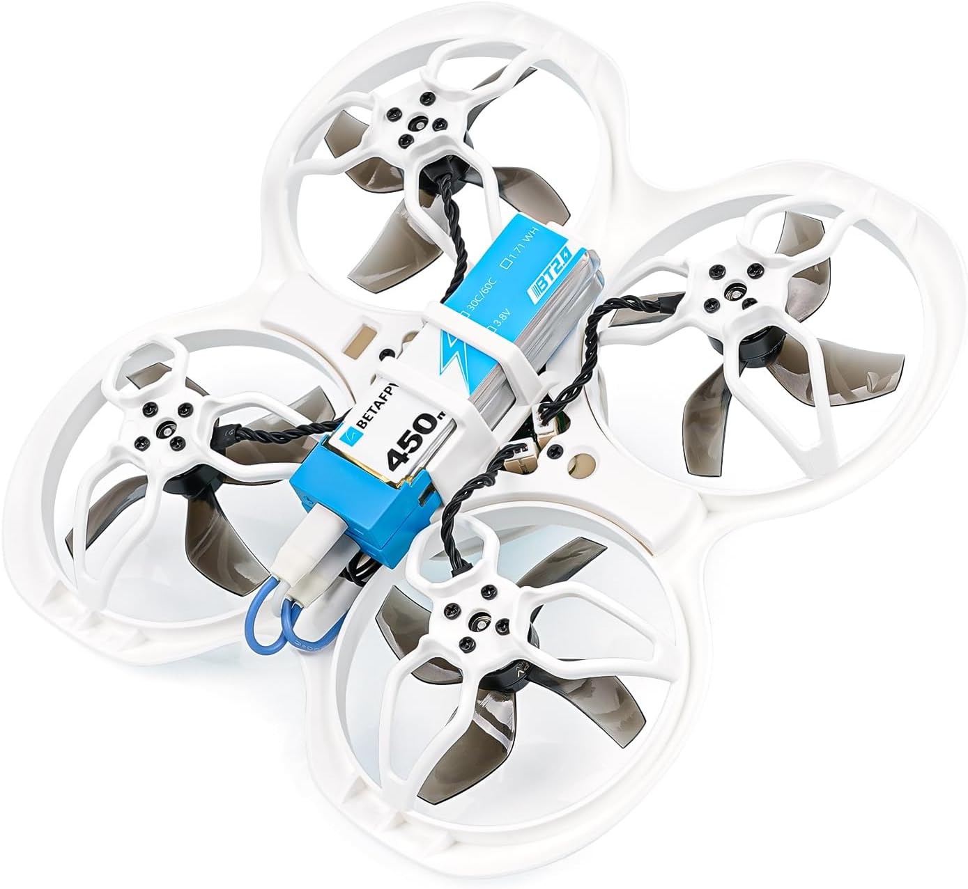 BETAFPV 4 unidades BT2.0 450mAh 1S Batería 3.8V 30C Lipo con conector BT2.0 - Imagen 2