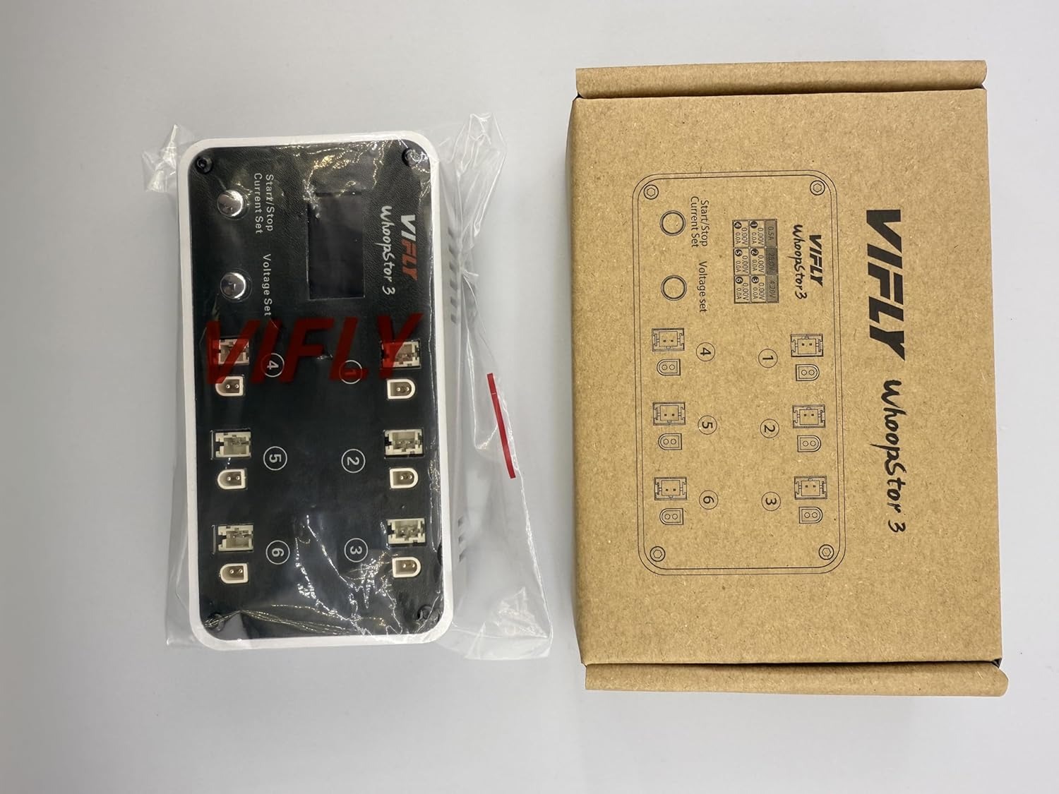 VIFLY WhoopStor V3 6 Ports 1S LiPo Battery Storage Charger and Discharger with LCD Display Tiny Whoop - Imagen 4