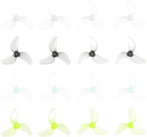 BETAFPV 16 hélices Gemfan 1219S de 3 cuchillas con orificio de eje de 0.039 in compatible con motor sin escobillas serie 0702