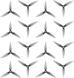 16 piezas Fpv Drone Props Hélice: HQProp Ethix S5 Gris claro 5x4x3 Tri-Blade 5 pulgadas Accesorios para 4S 6S FPV Freestyle Racing,8xCW 8xCCW