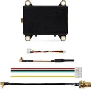 HGLRC ZEUS VTX 2.5W de alta potencia 5.8G transmisión de imagen de potencia ajustable Fotografía aérea Viajes FPV negro